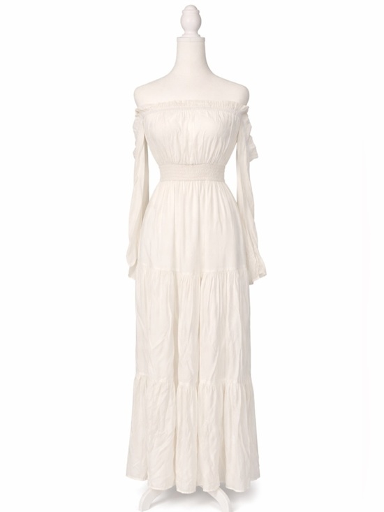 Zesica Dresses & Skirts - Romantic White Tiered Boho Maxi Dress